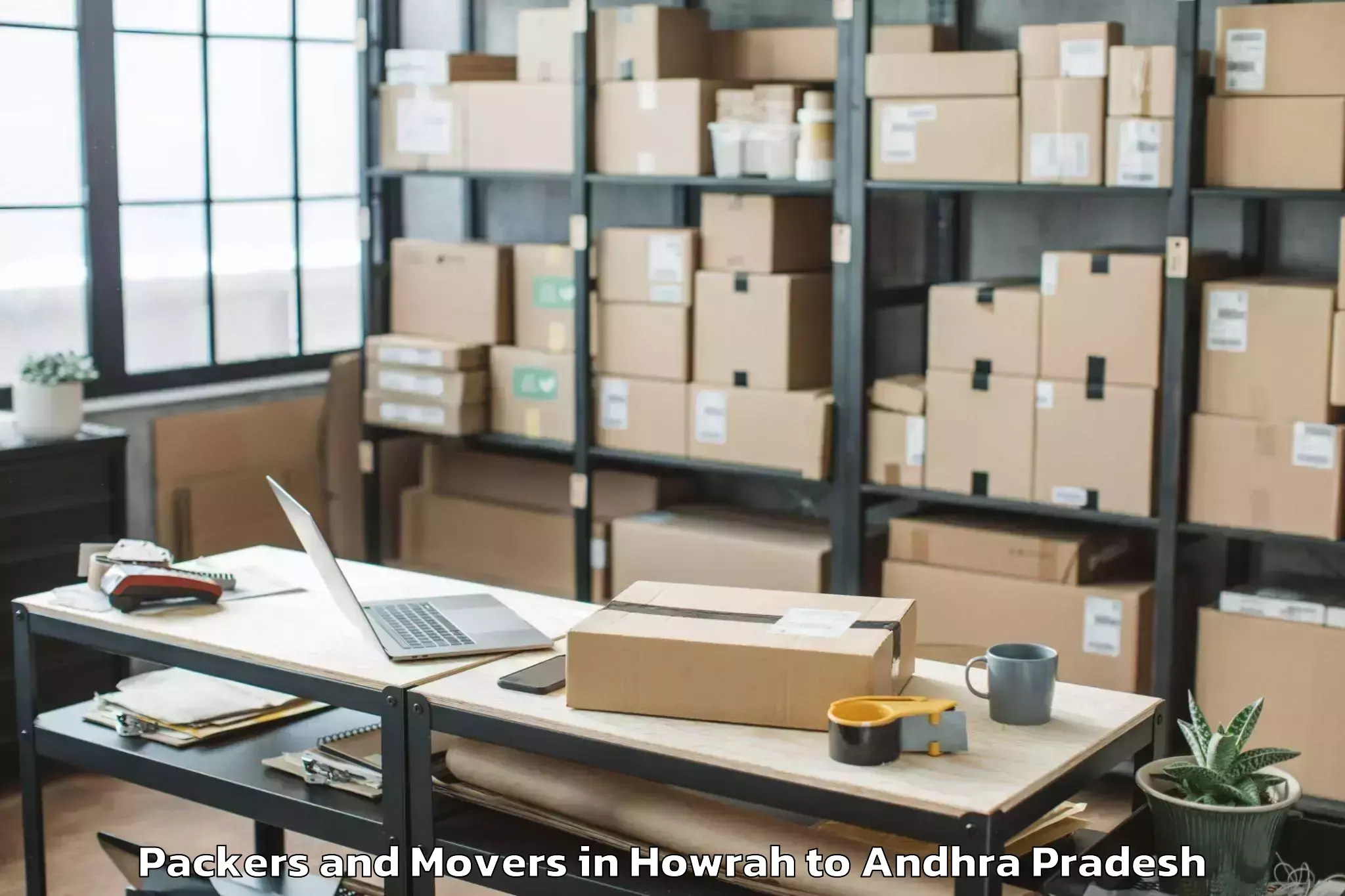 Reliable Howrah to Undarajavaram Packers And Movers